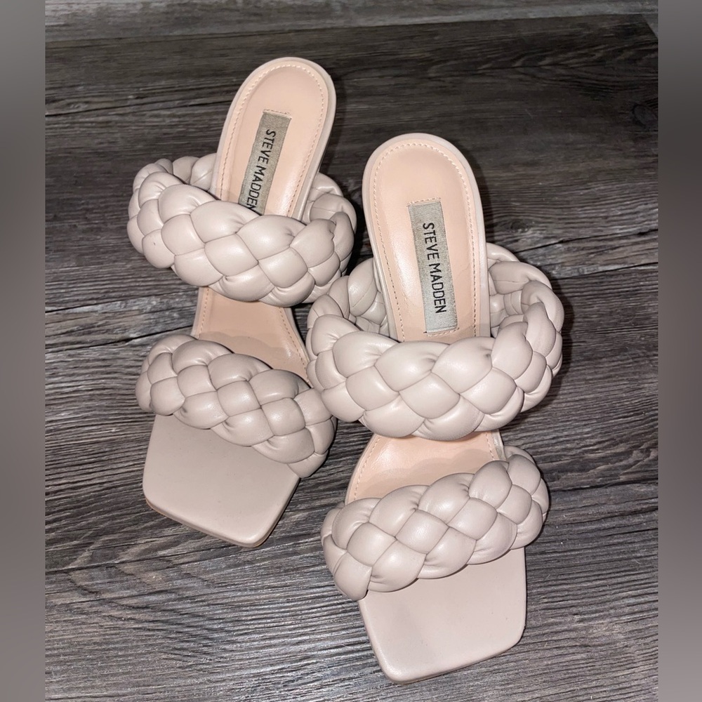 Steve Madden Women's Braided Heels - Cream